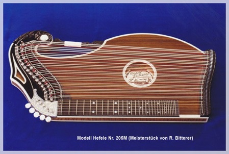 Harfenzither 205M-Meisterstück von R. Bitterer